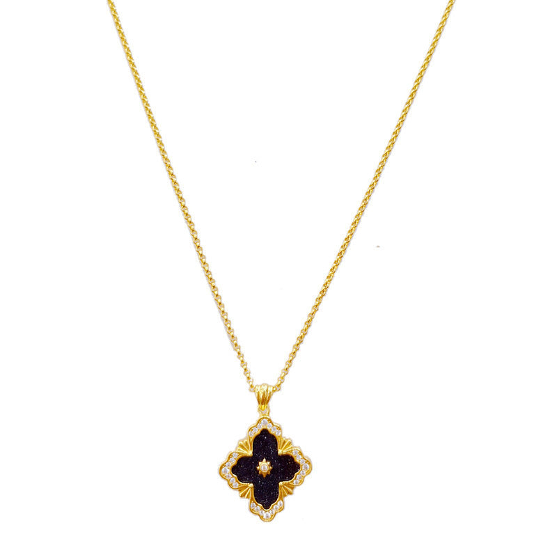 European And American S925 Silver Geometric Necklace Women's Fashion