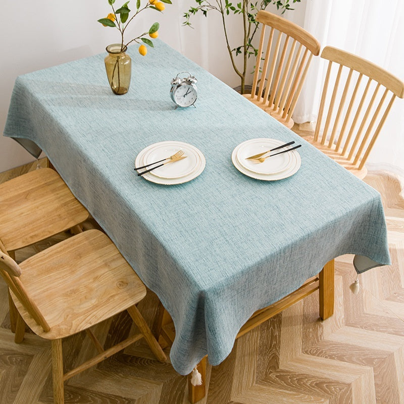 Waterproof And Oil-proof Cotton Linen Fabric Rectangular Modern Minimalist Tablecloth