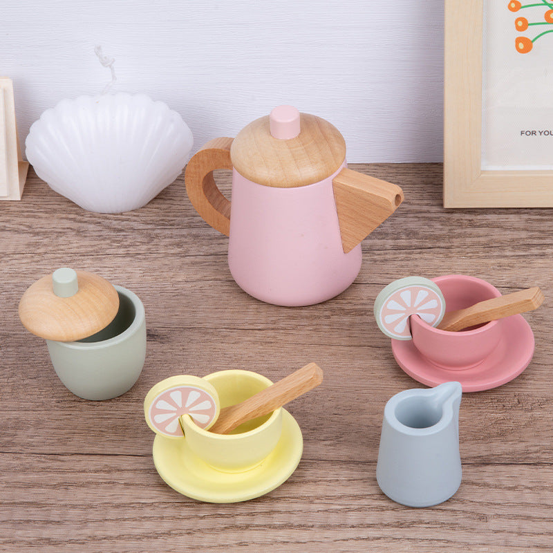 Children's Play House Tea Set Combination Set Toy Wooden