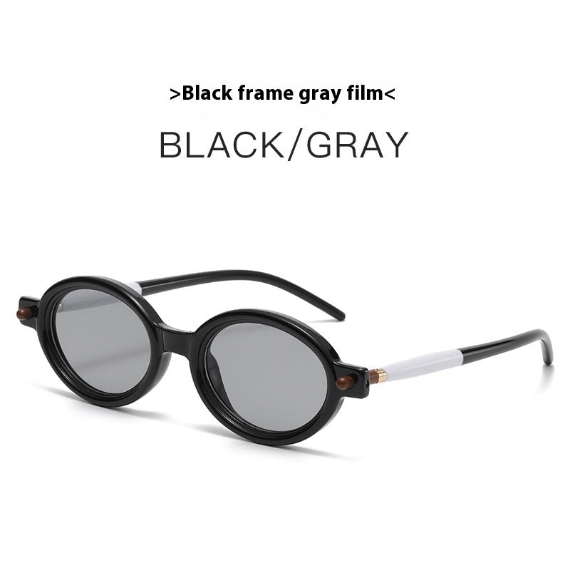 Lunettes de soleil ovales rétro artistiques charmantes modernes anti-lumière bleue