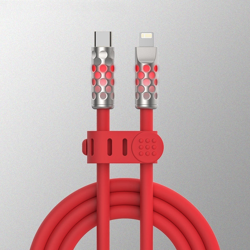 Full Power Fast Charging Liquid Silicone Luminescent Data Cable