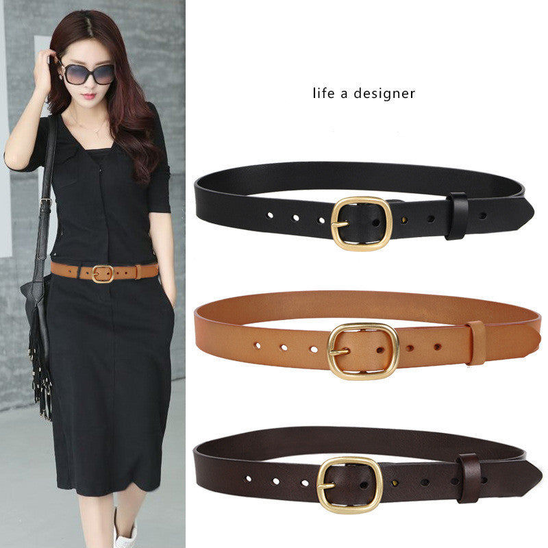Ceinture Femme Cuir Décoration Polyvalente Boucle Ardillon