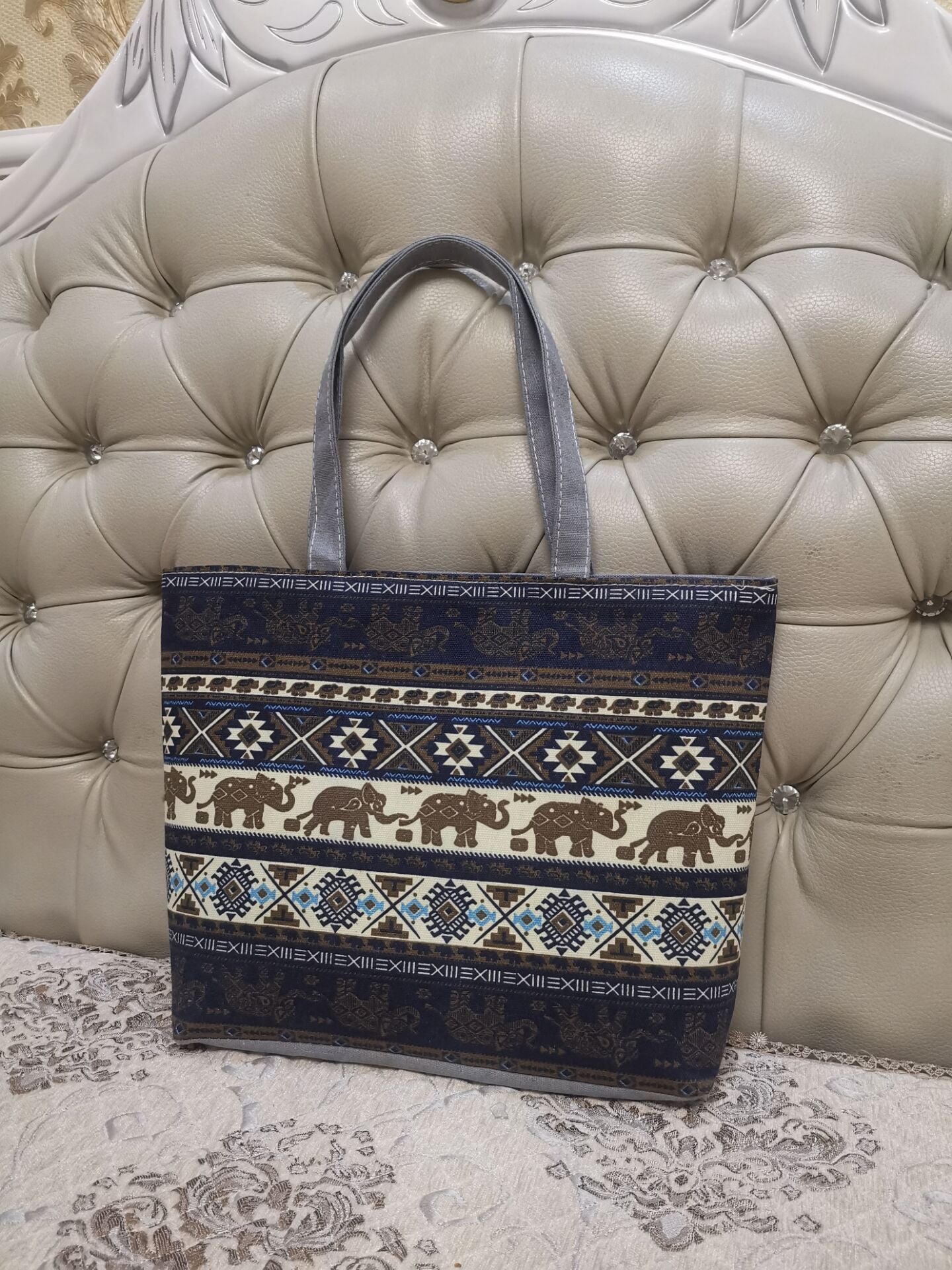 Canvas Large Capacity Ladies Print Tote Bag