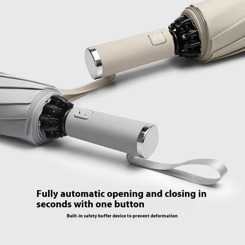 10-bone Automatic Vinyl Double-layer Reverse Umbrella
