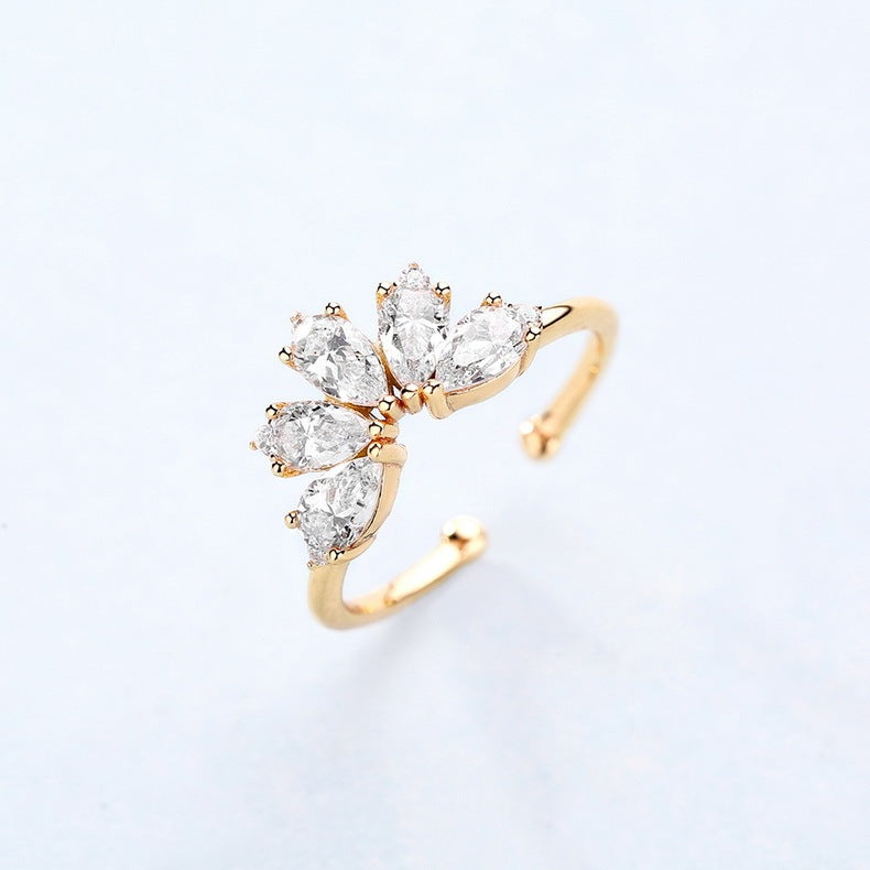 Palace Style Crown Ring Female Hand Jewelry
