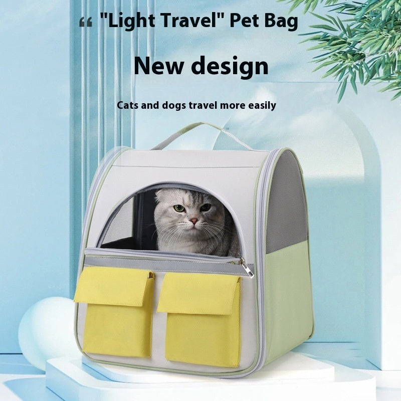 Cat Bag Portable Large Capacity Backpack Transparent Canvas