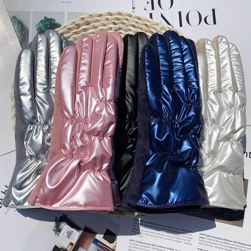 Women's Suede Warm Riding Gloves