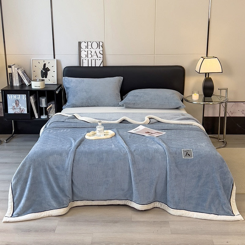 Maternal And Child Grade Knitted Blanket Milk Velvet Blanket Coral Fleece Air-conditioning Blanket