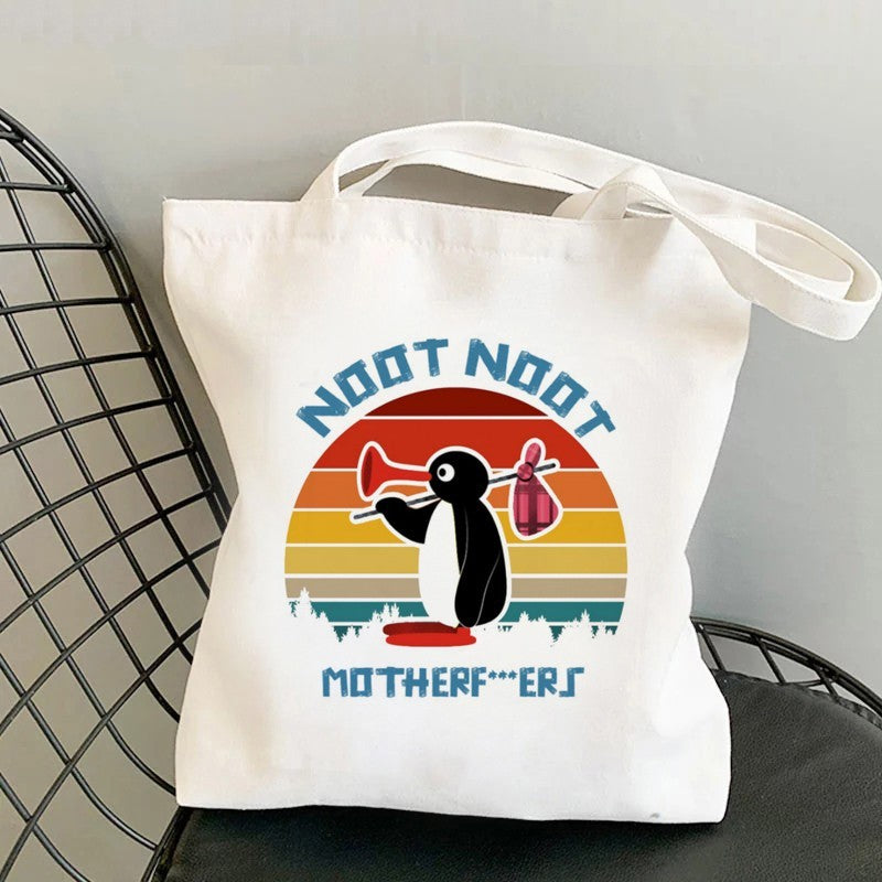 Shopping Tote Custom Blank Zipper Cotton Bag Student Canvas