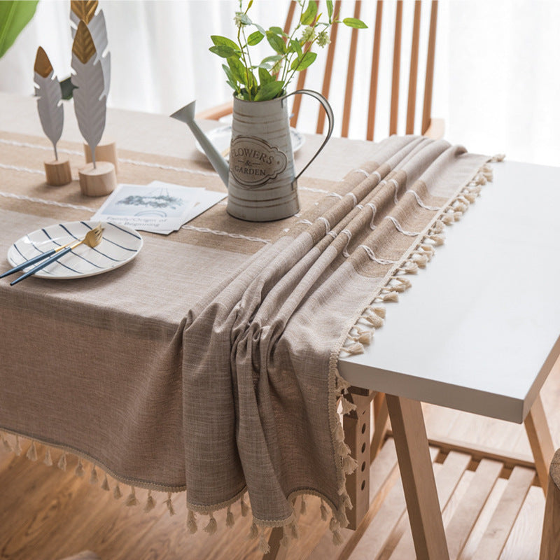 Waterproof Tablecloth Household Cotton And Linen Simplicity