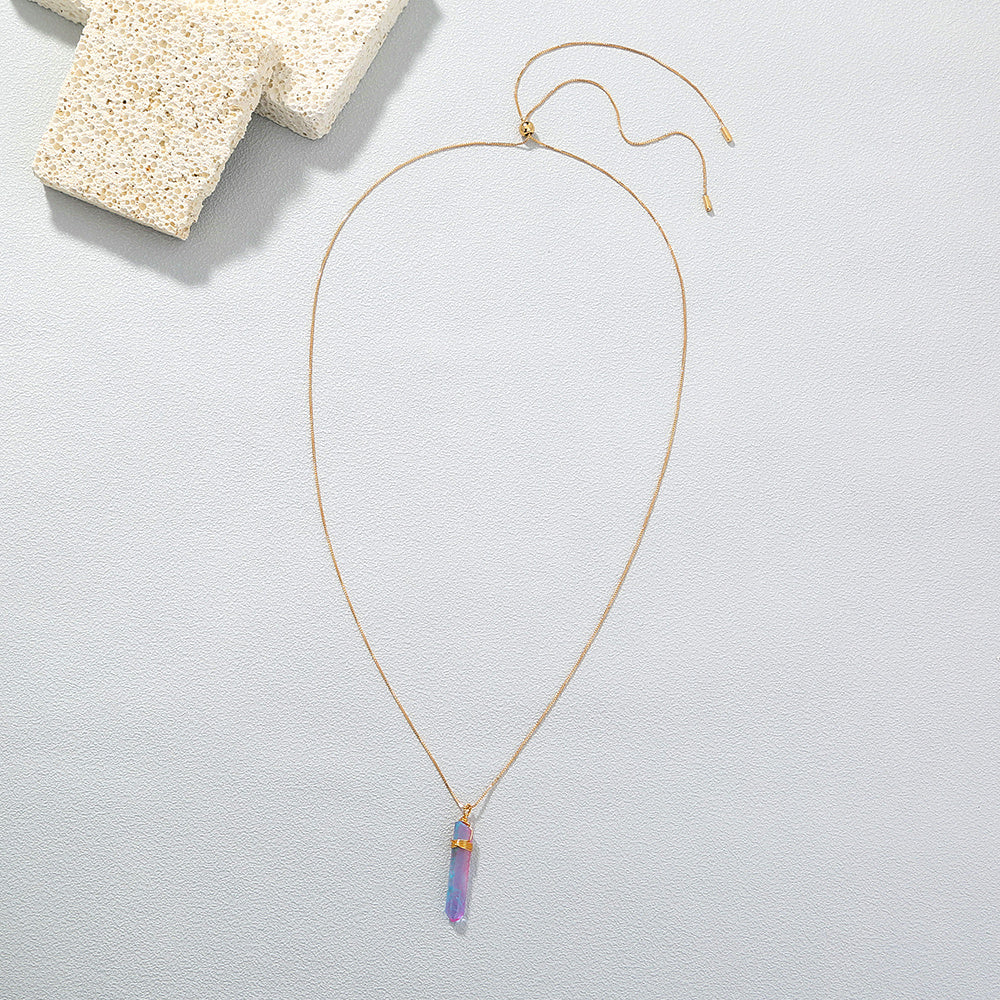 Collier enroulé pilier de cristal naturel