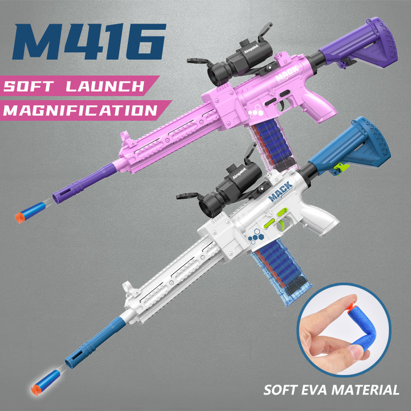 Electric Continuous Hair Soft Bullet Gun Sponge Sucker Soft Bullet Boy Toy