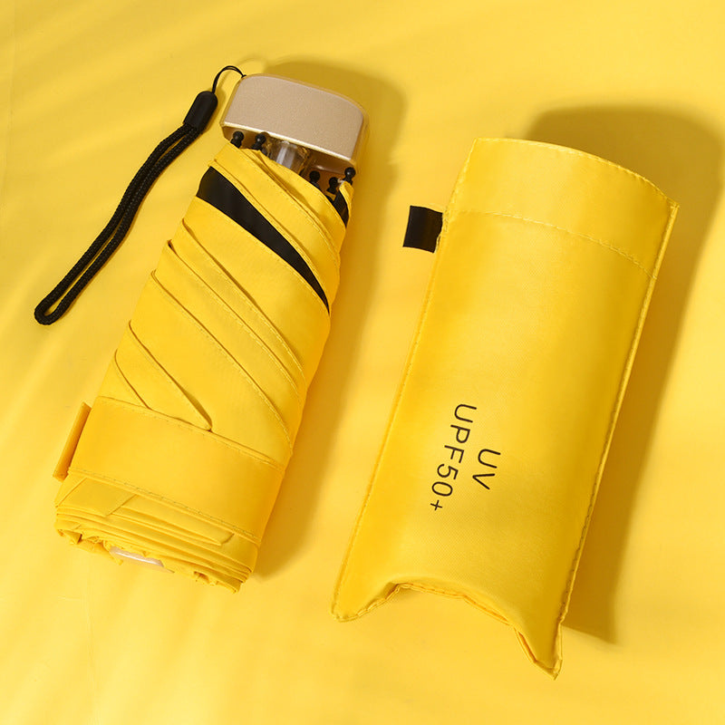 Umbrella Folding Ultra-light Small Flat Five-fold Umbrella Sun Protection Sun Umbrella UV Protection
