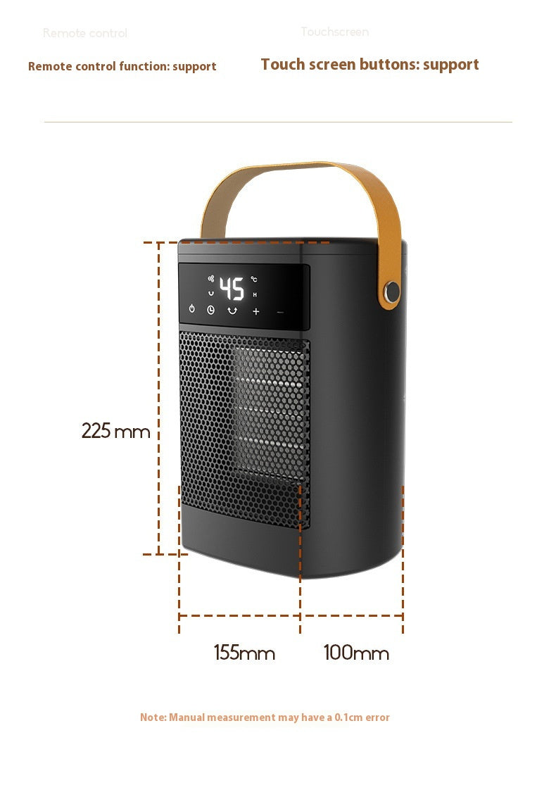 Souffleur d'air chaud ménager, petit appareil de chauffage télécommandé à tête oscillante