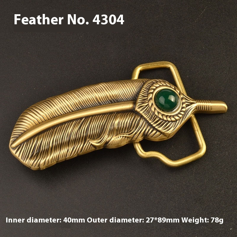 Boucle de ceinture en laiton pur, boucle lisse pour vêtements d'extérieur, plaque de boucle, accessoires de boucle de ceinture de pantalon, boucle de ceinture féminine, boucle de ceinture en laiton