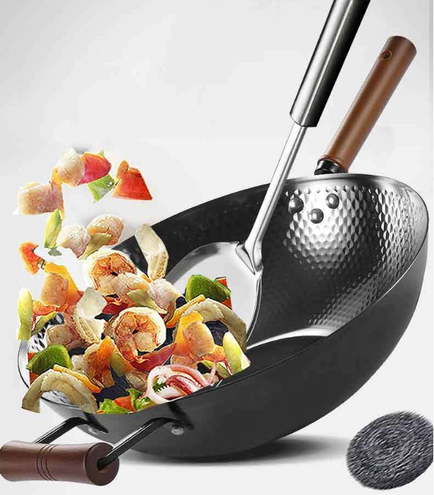Household Uncoated Honeycomb Crystal Shield Non Stick Pan