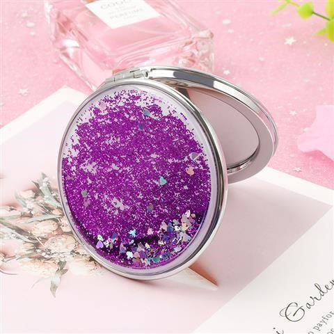 Cute Girly Heart Cartoon Double-sided Portable Makeup Mirror
