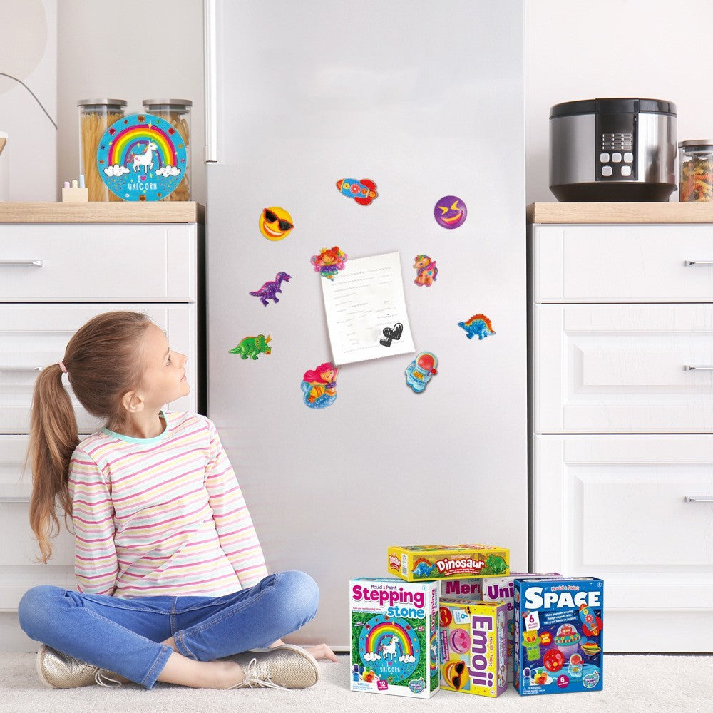 Children's Puzzle Diy Handmade Graffiti Coloring Plaster Toy Refrigerator Stickers