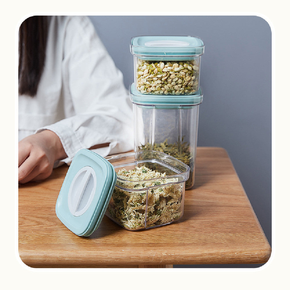 New Kitchen Spiral Storage Tank Cereals Vacuum Sealed Crisper Transparent Storage Tank Storage Sealed Jar