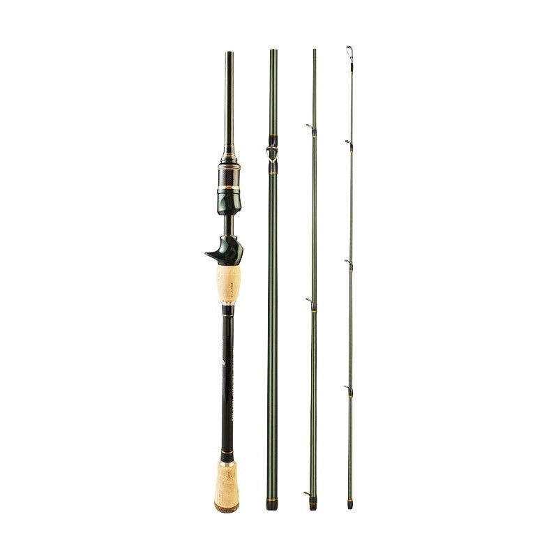 Carbon Spinning Rod With Pistol Grip Portable Sectioned Fishing
