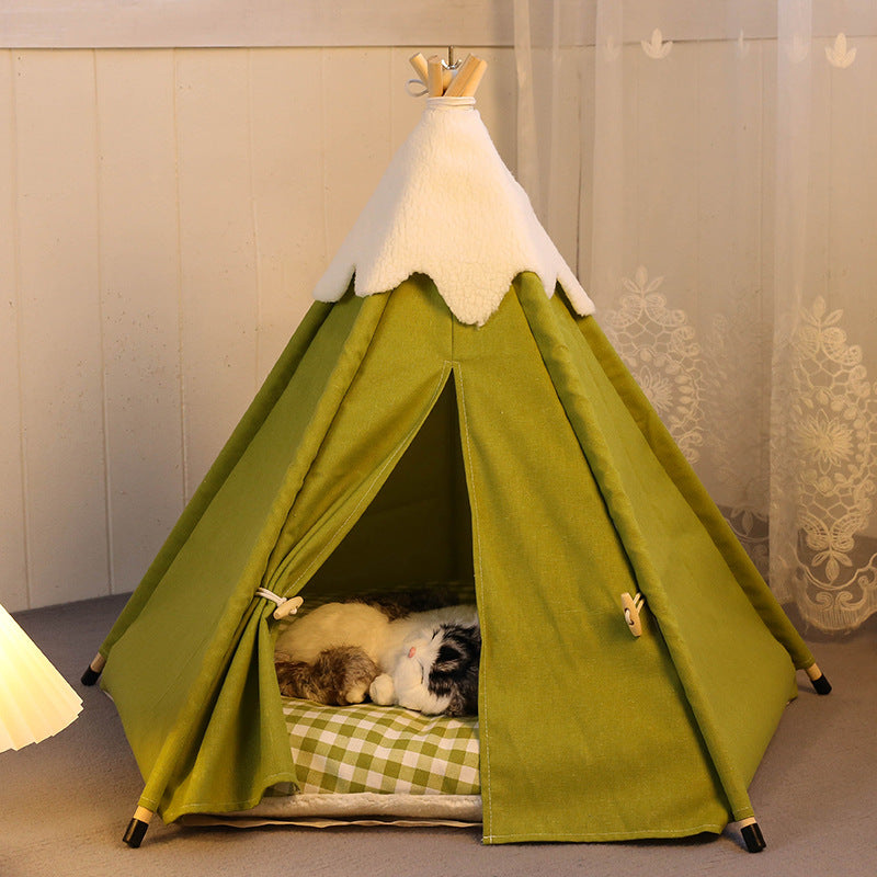 Tente pour animaux de compagnie Niche pour chat Amovible et lavable Petite et moyenne taille