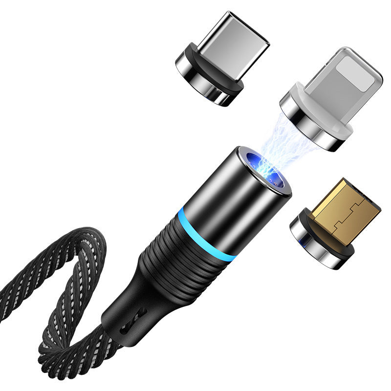 Câble de données magnétique USB de charge rapide trois-en-un