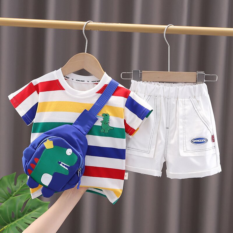 Men's Short Sleeve Two-piece Suit