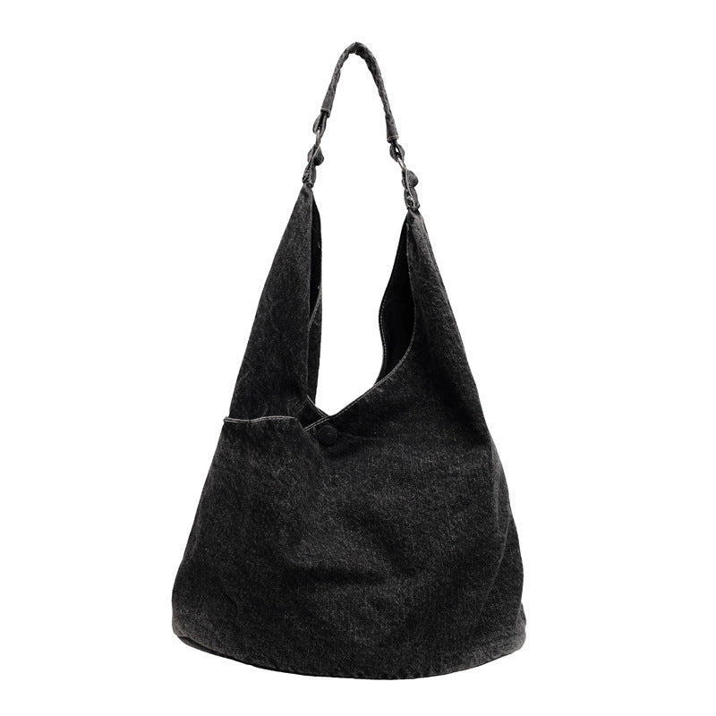 Casual Large Capacity Denim Shoulder Tote Bag