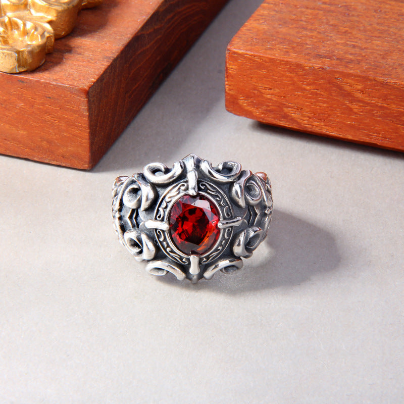 Bague Totem Croix en Argent Sterling