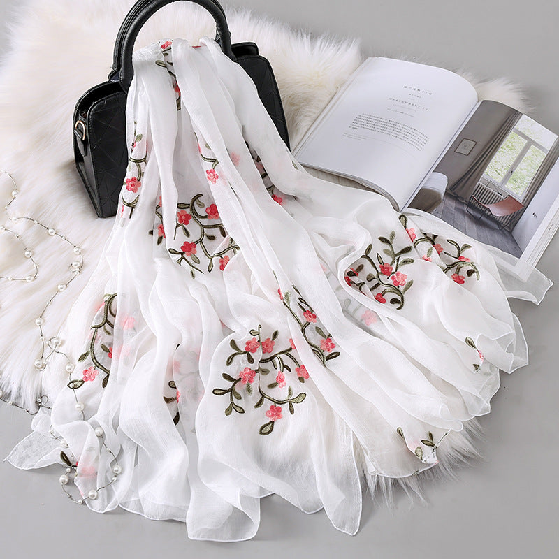 New Autumn And Winter Women's Long Embroidered Scarf