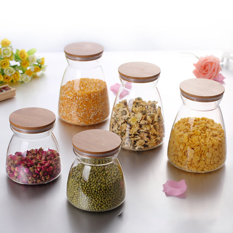 Lead Free Clear Cork Glass Sealed Jar