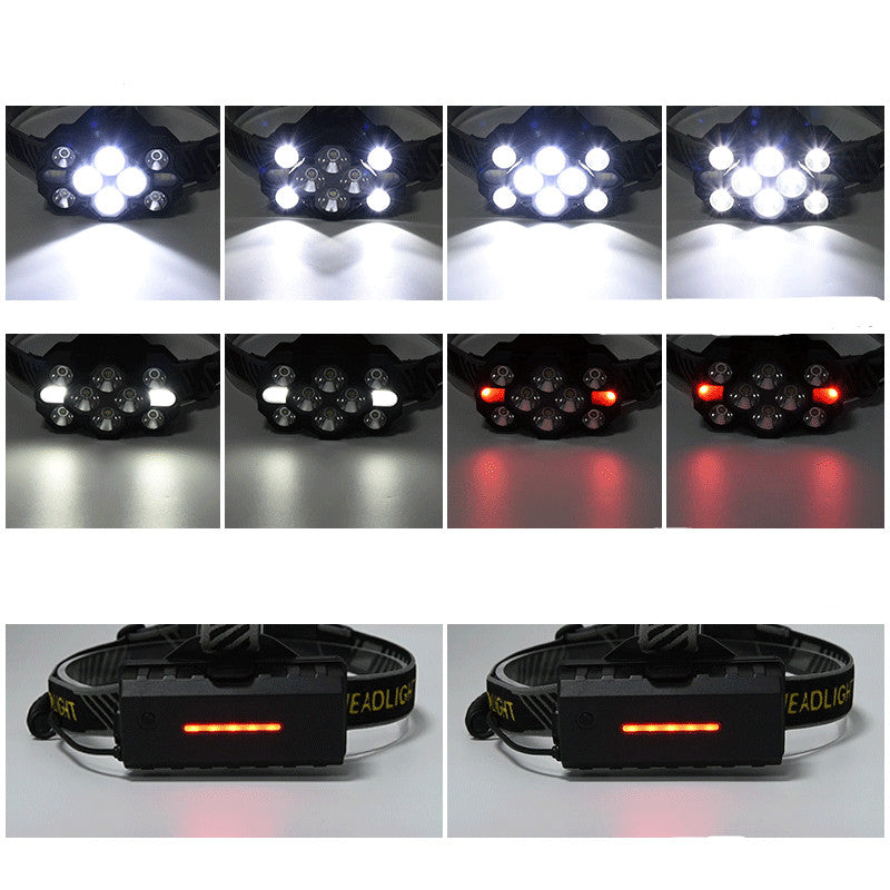 USB Rechargeable Head-mounted Bright Outdoor Adventure Light