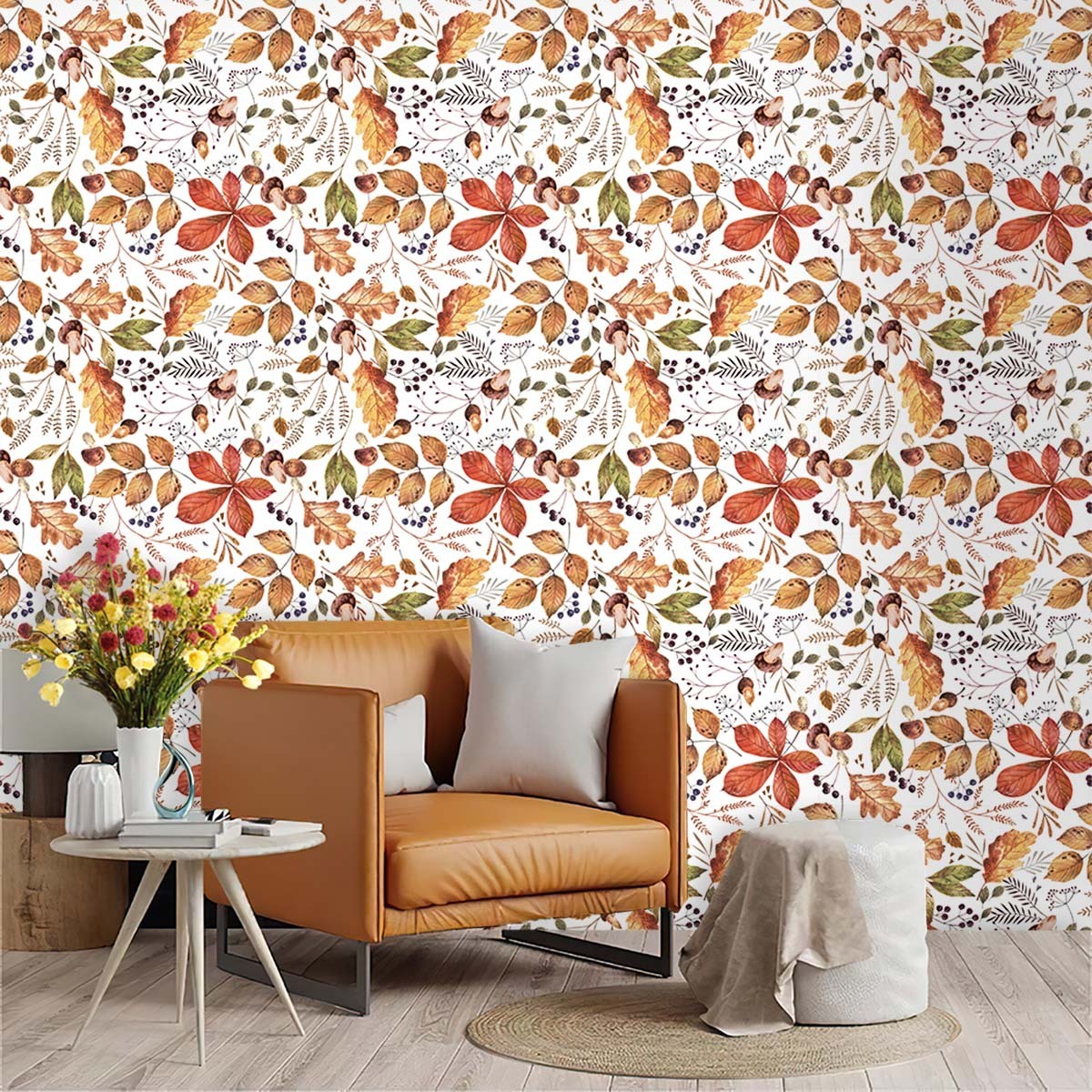 Plant Flower Decorative Wallpaper Pvc Self-adhesive Wallpaper