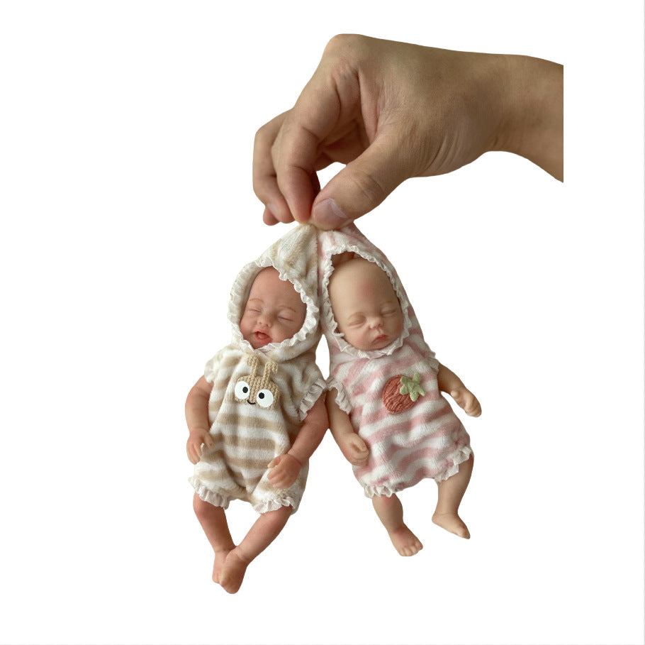 Poupée bébé de simulation MINI Palm en silicone solide de 15 cm
