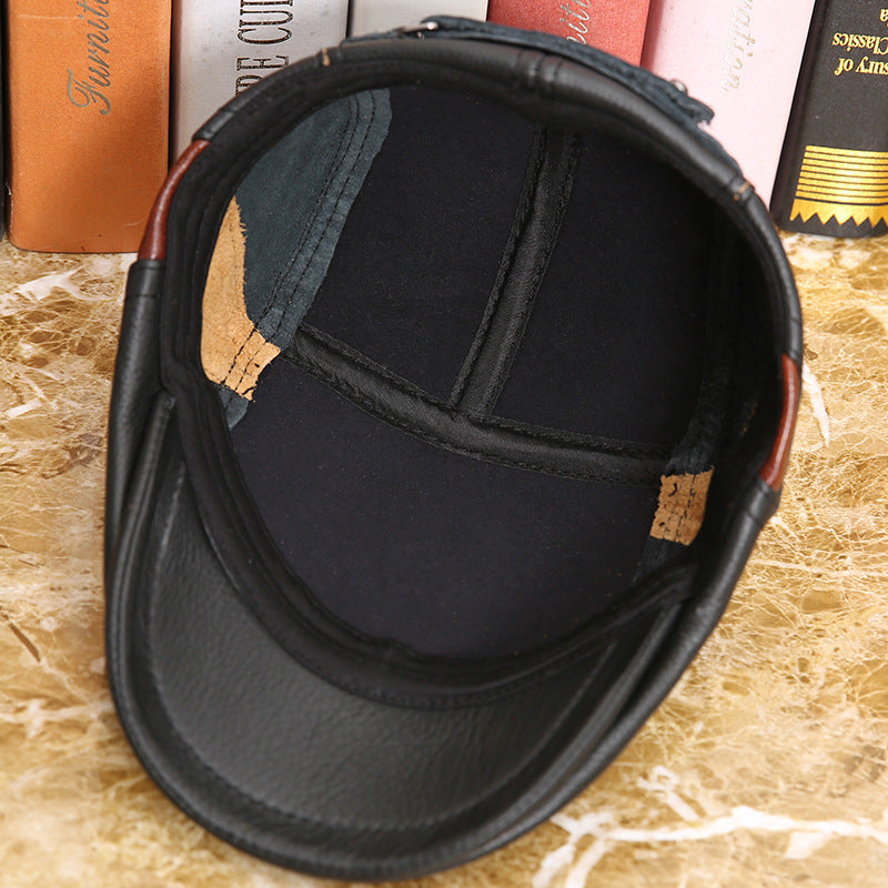 Men's leather cap