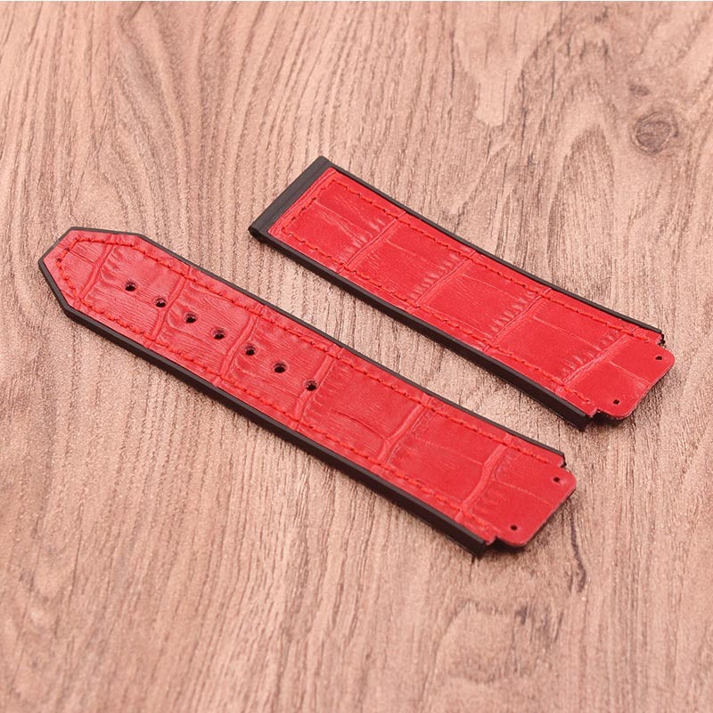 Leather Rubber Strap Men's Watch Accessories