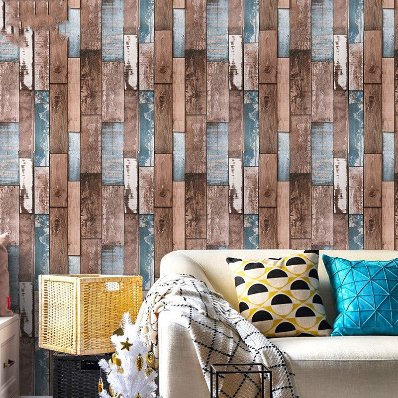 Wood Grain Sticker Thickened Wallpaper