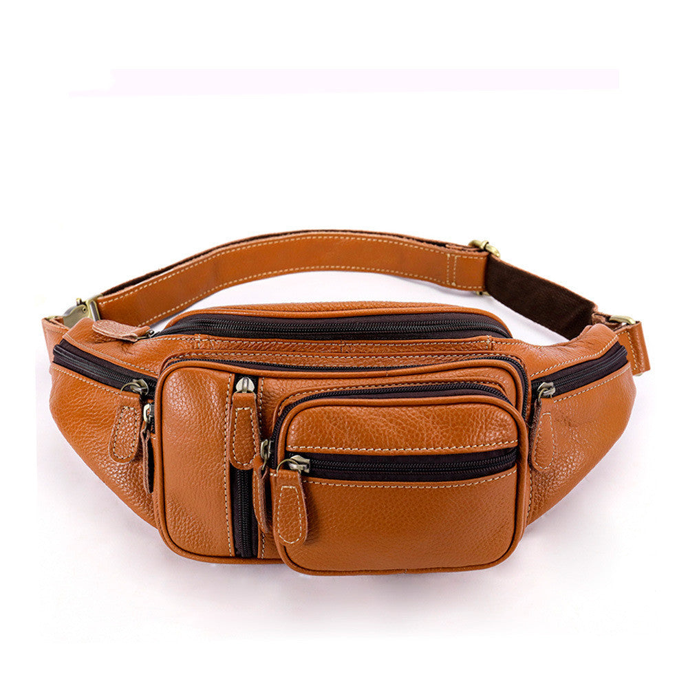Sac bandoulière rétro en cuir de vachette huilé pour poitrine