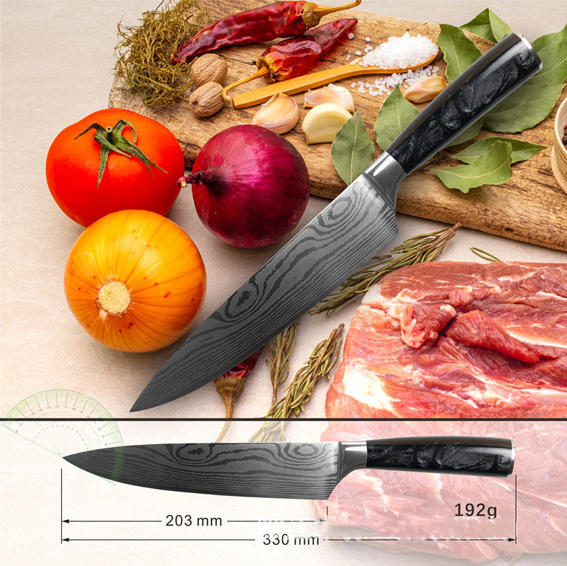 Stainless Steel Fish-killing Knife With Black Resin Handle