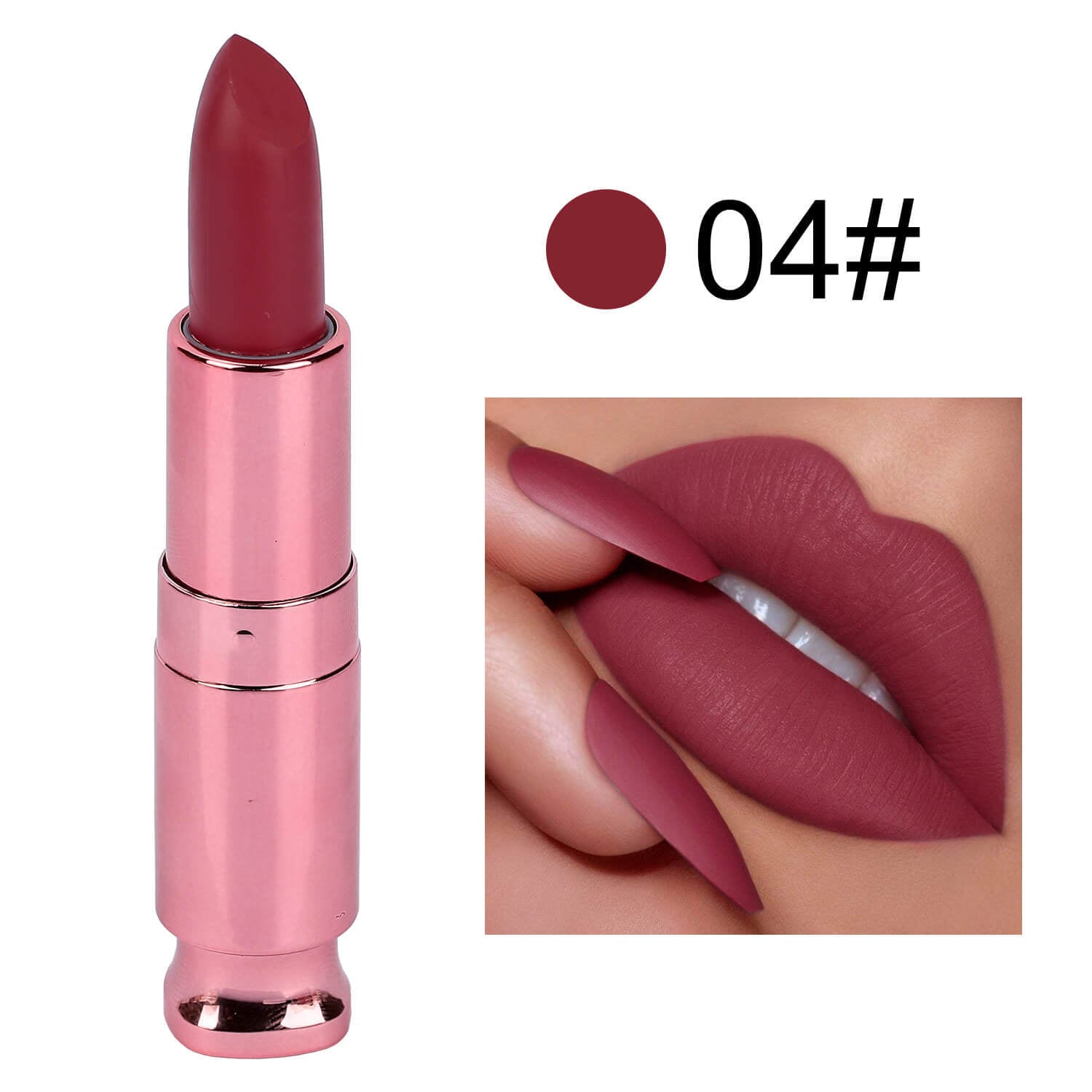 Rouge à lèvres baume longue tenue mat, facile à appliquer, sans transfert