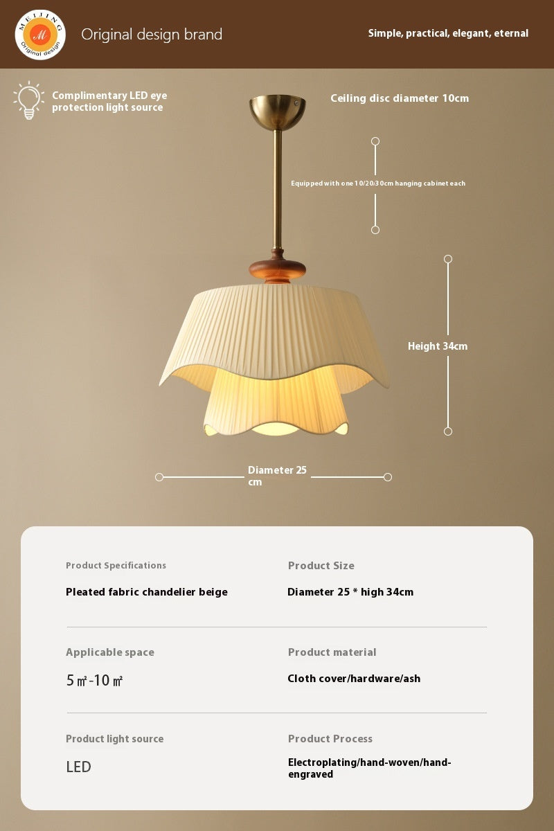Cream Style Chandelier Internet Celebrity Living Room Dining Room Bedroom Lamps