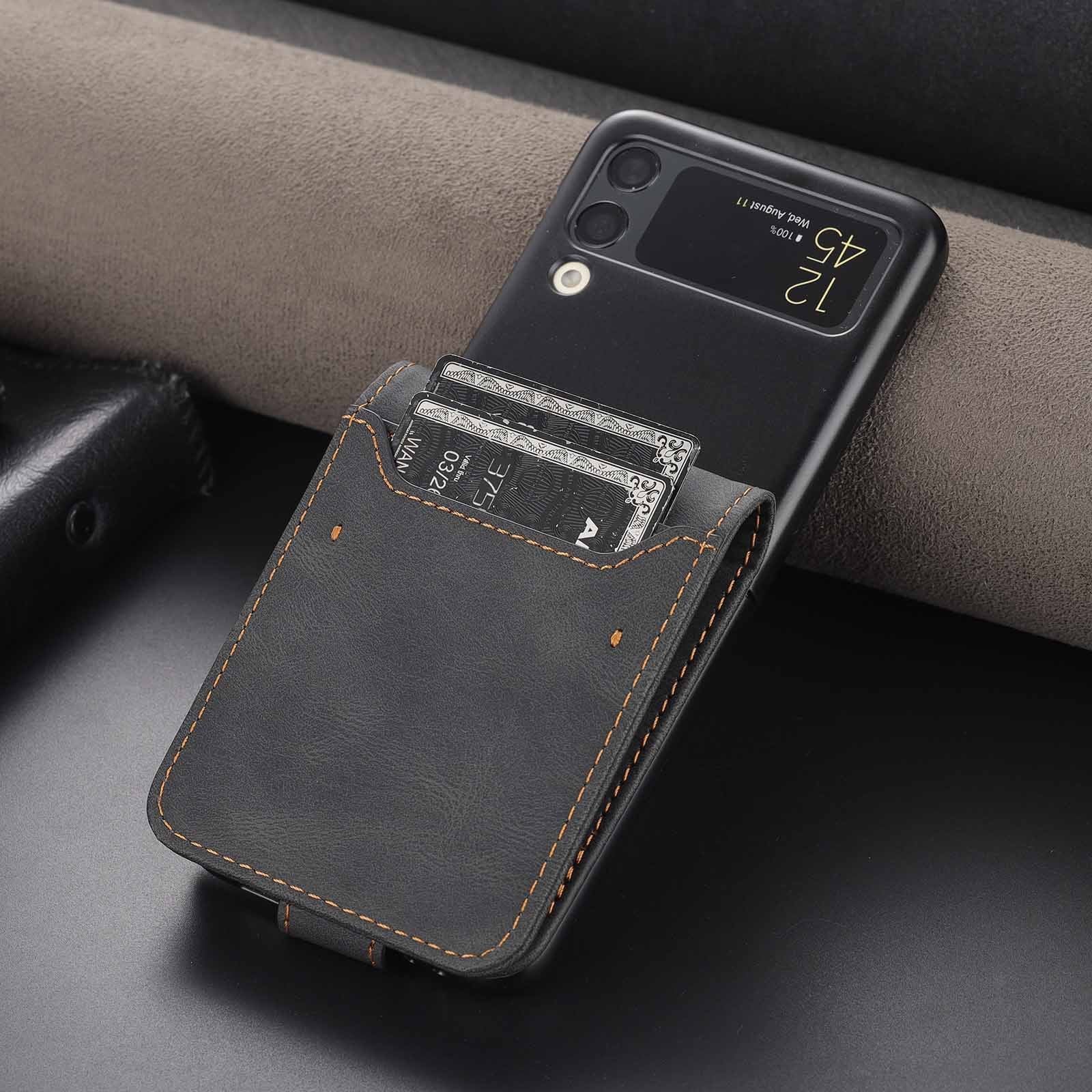 Buckle Phone Case 3 Card Flip Protective Cover