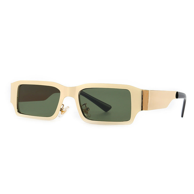Men's And Women's Small Frame Metal Square Sunglasses
