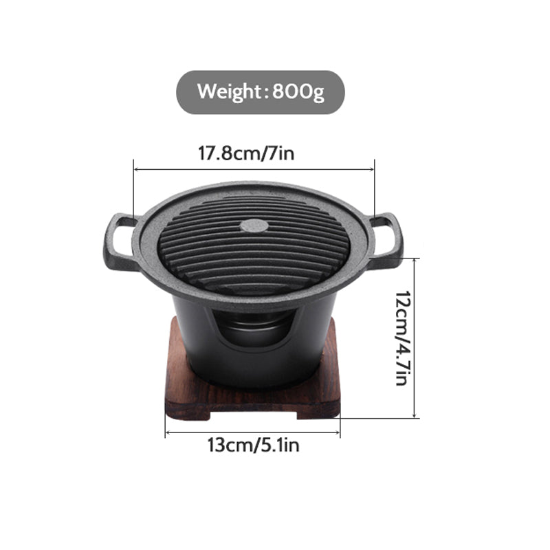 Mini barbecue, réchaud à alcool, barbecue de table sans fumée, outils de cuisson pour rôtir la viande