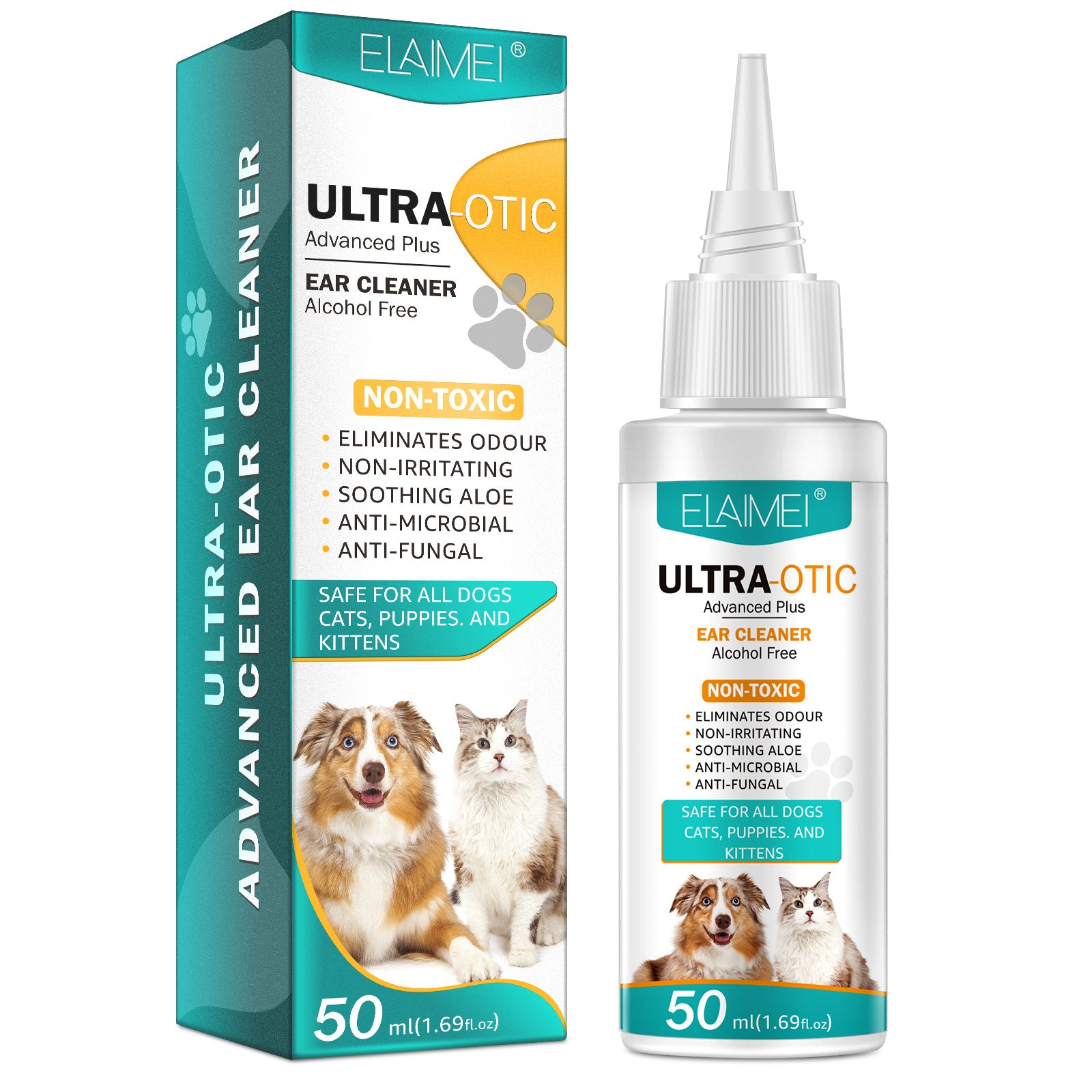 Nettoyant auriculaire liquide pour animaux de compagnie - Élimination des acariens et du cérumen chez l'enfant
