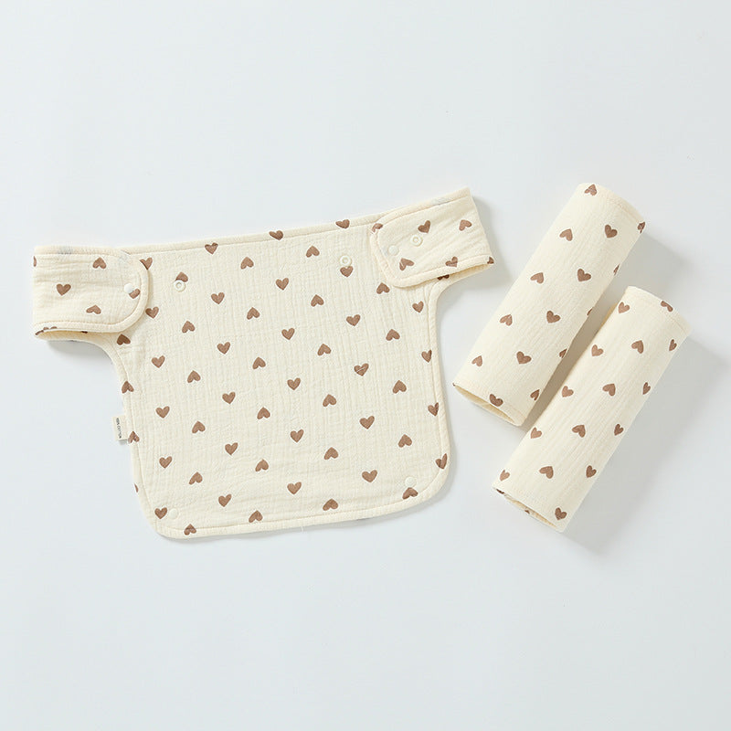 Double-shoulder Baby Waist Stool Drool Bib