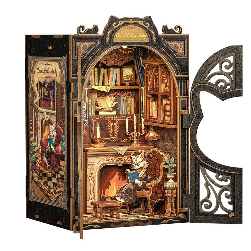Owl Bookstore Diy Wooden 3d Stereo Hand-assembled Toys