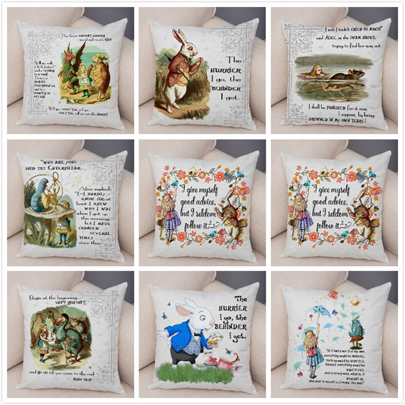 Cartoon Animal Home Sofa Pillow Cushion Cover Digital Printing