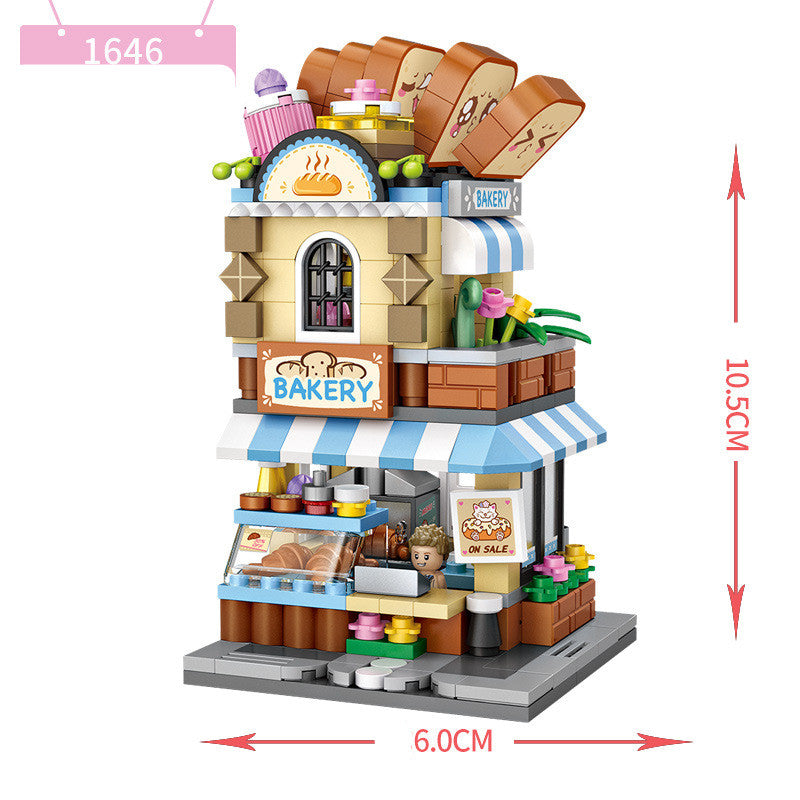 Jouet de maison à assembler miniature de type « Street View »