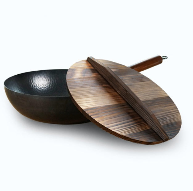 Wok ménager antiadhésif à fond plat non revêtu 32cm